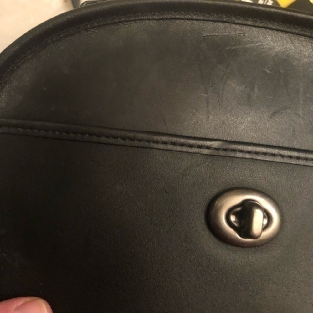 Coach black leather vintage remake reissue lunch box pail bag - Picture 12 of 16